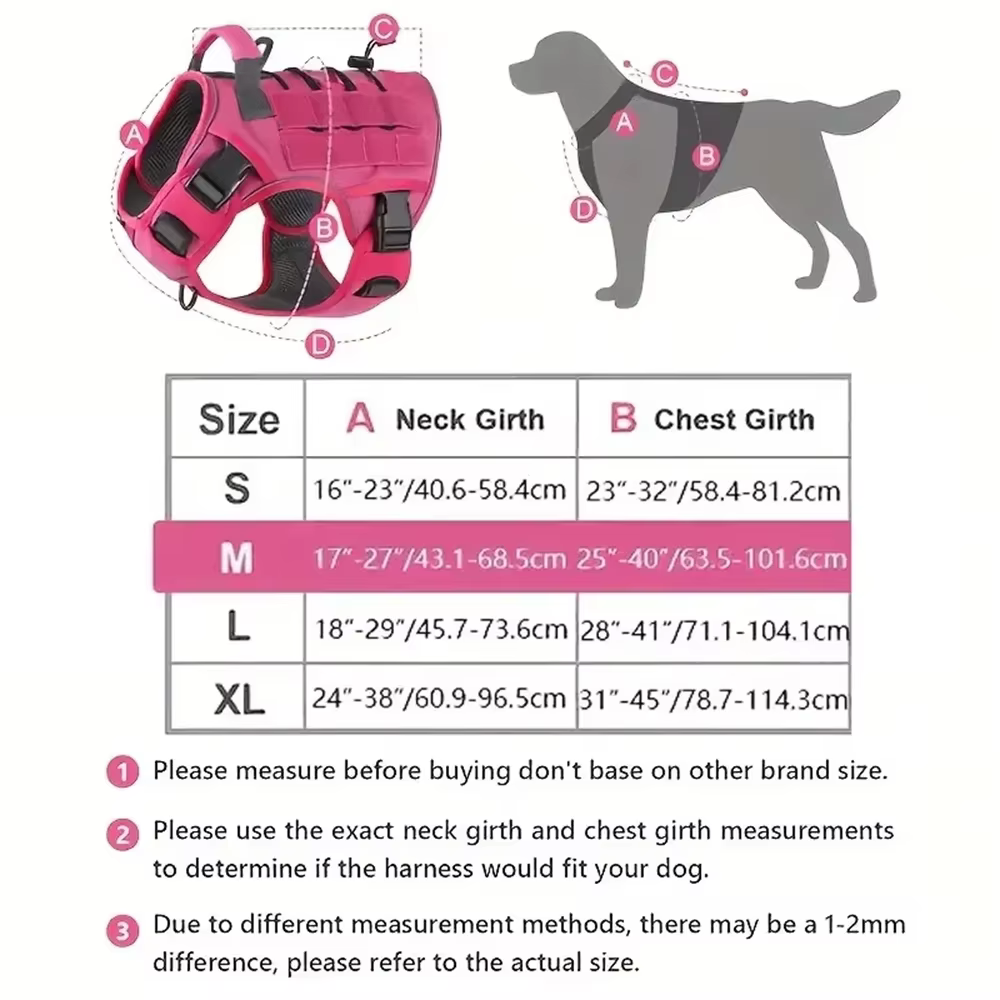 Harnais Militaire Tactique pour Chien | Anti-Traction & Réfléchissant