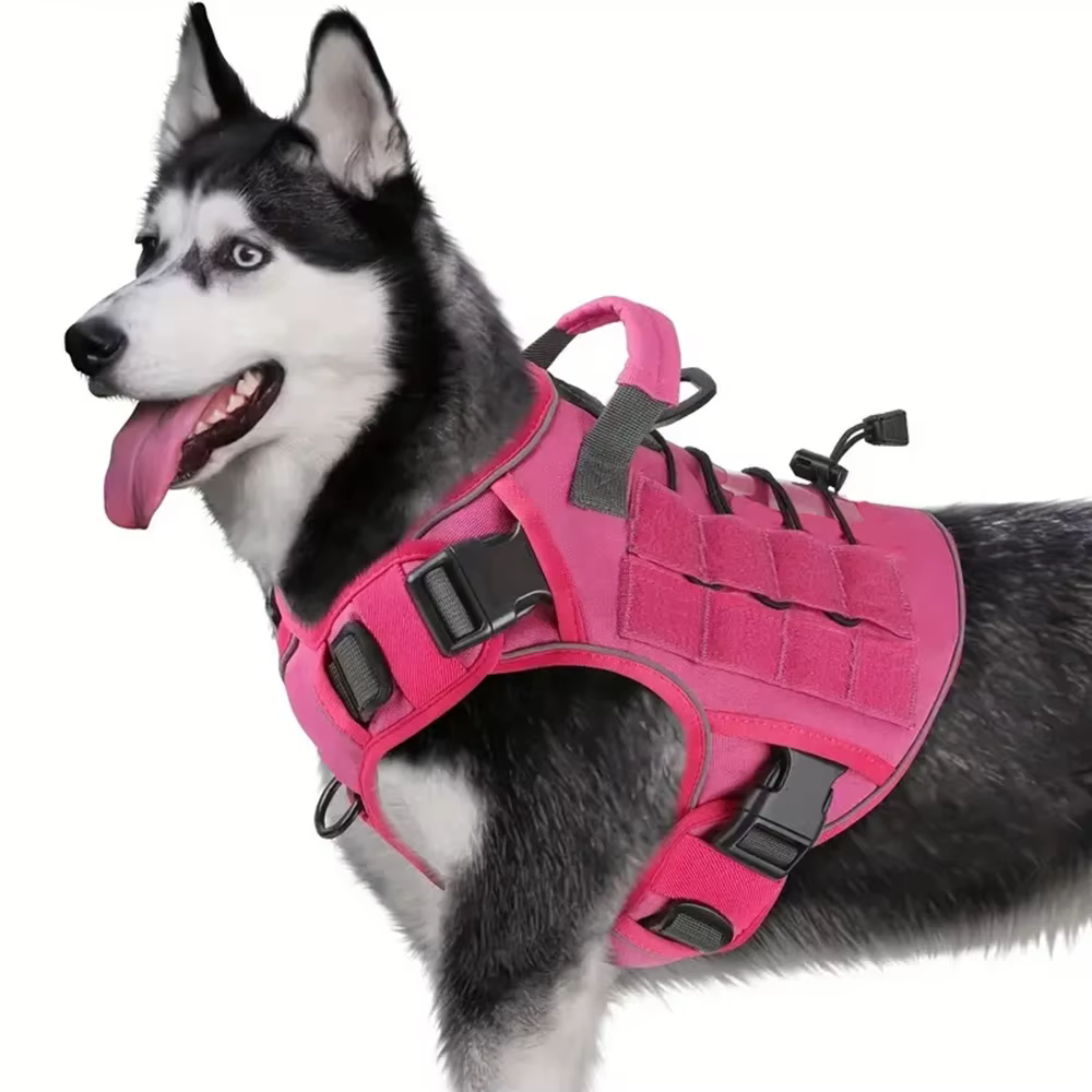 Harnais Militaire Tactique pour Chien | Anti-Traction & Réfléchissant