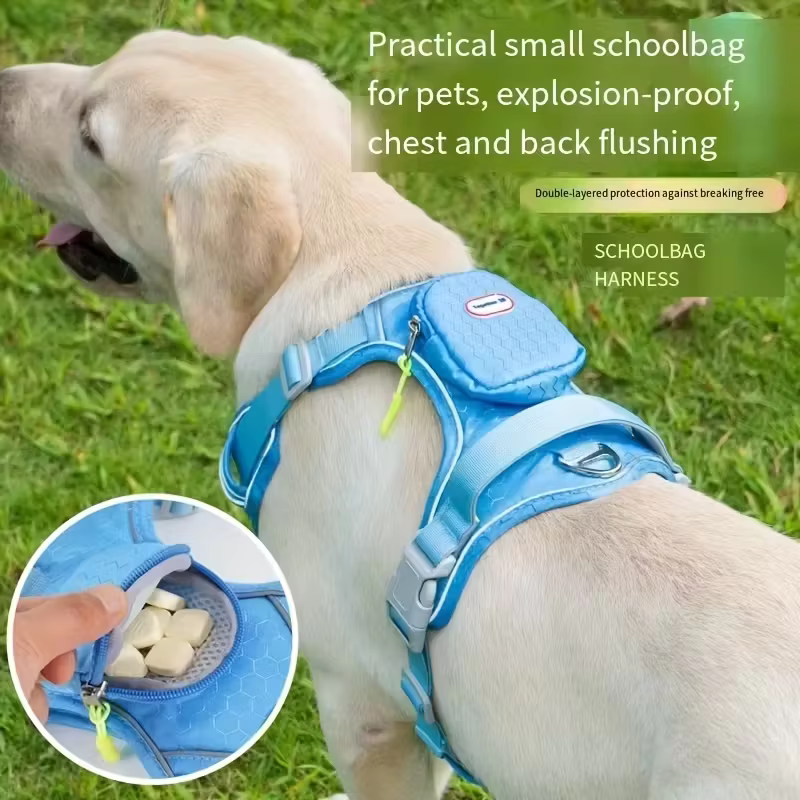 Harnais Sac à Dos pour Chien Ergonomique & Réfléchissant