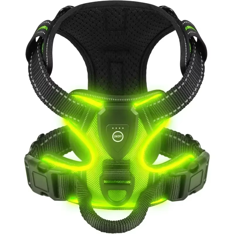 Harnais LED pour chien – Sécurité et visibilité lors des promenades