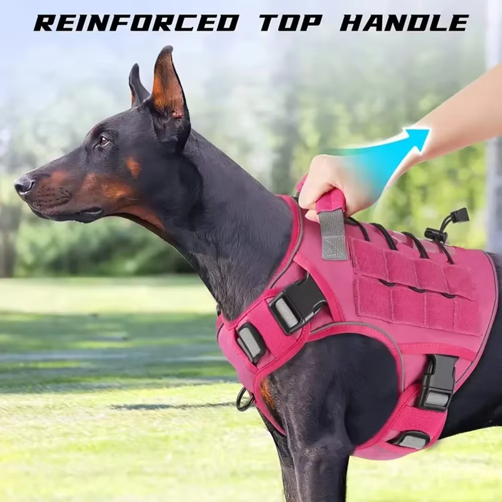 Harnais Militaire Tactique pour Chien | Anti-Traction & Réfléchissant