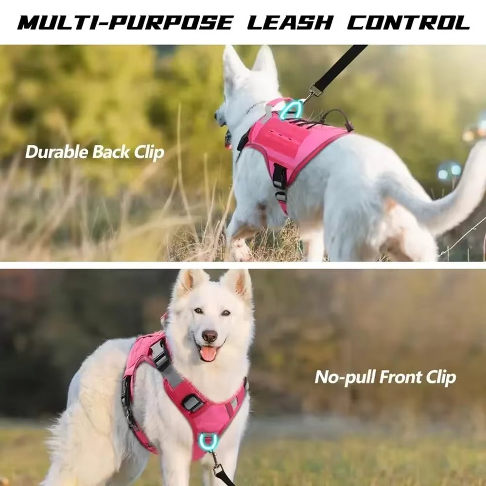 Harnais Militaire Tactique pour Chien | Anti-Traction & Réfléchissant