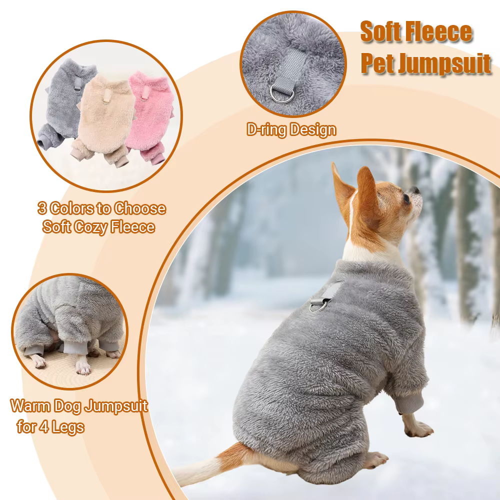 Manteau Combinaison en Polaire Douce pour Petit Chien