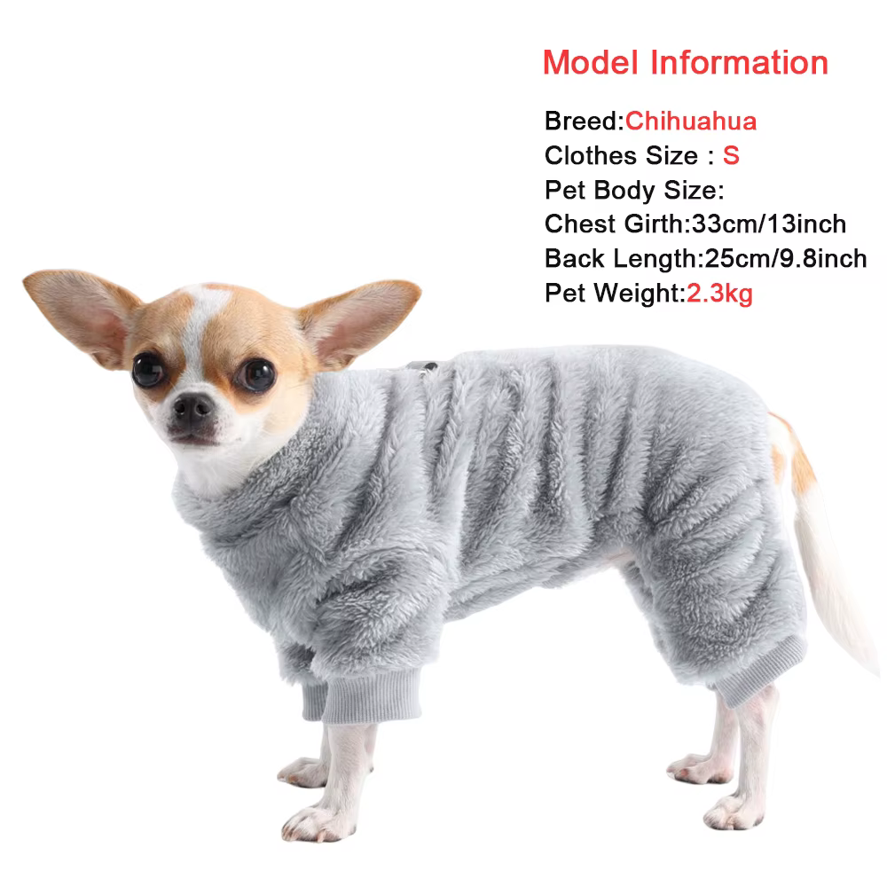 Manteau Combinaison en Polaire Douce pour Petit Chien