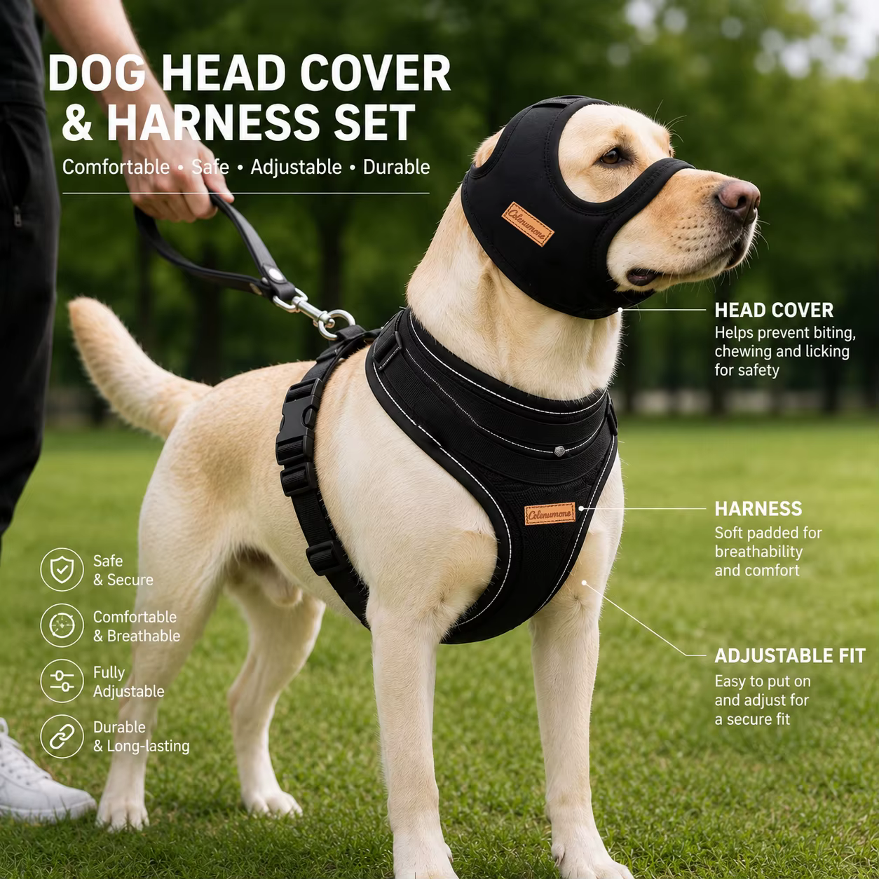 Harnais et Cagoule Apaisante pour Chien - Confort & Sécurité