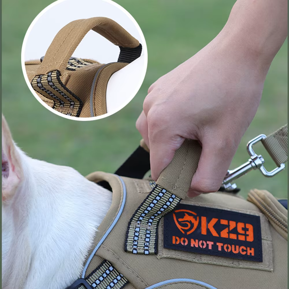 Harnais Tactique Robuste pour Chien | Réfléchissant, Ajustable et Confortable