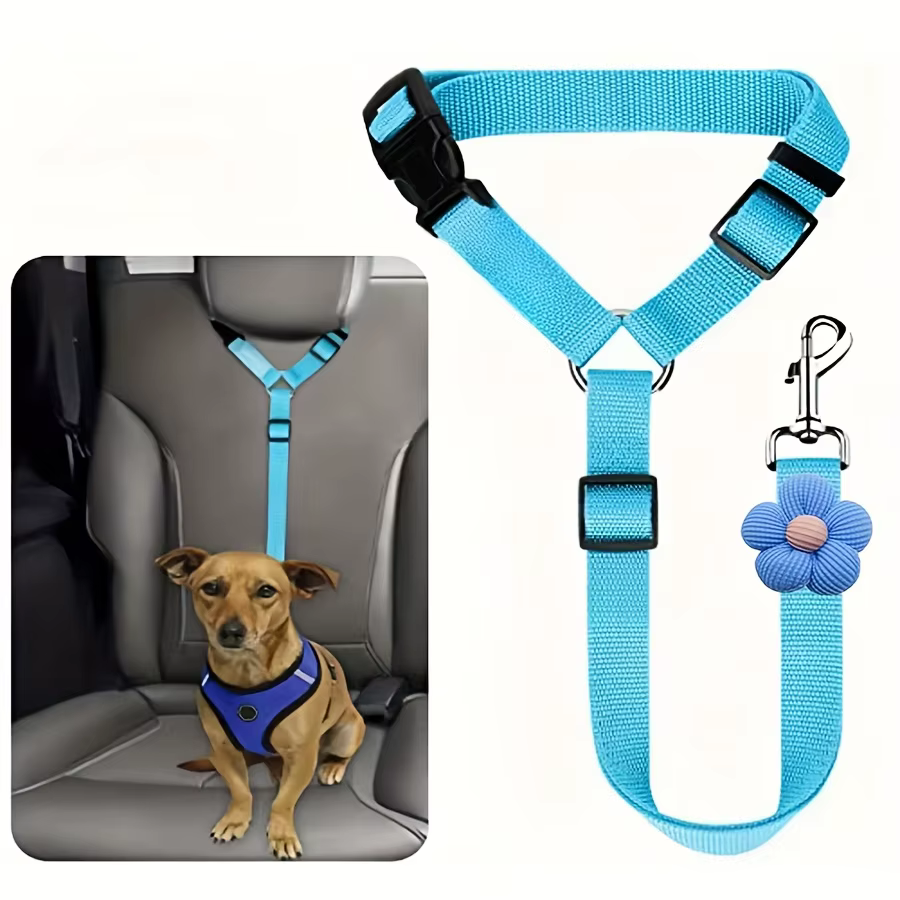 Ceinture de sécurité pour chien - Harnais ajustable pour voiture