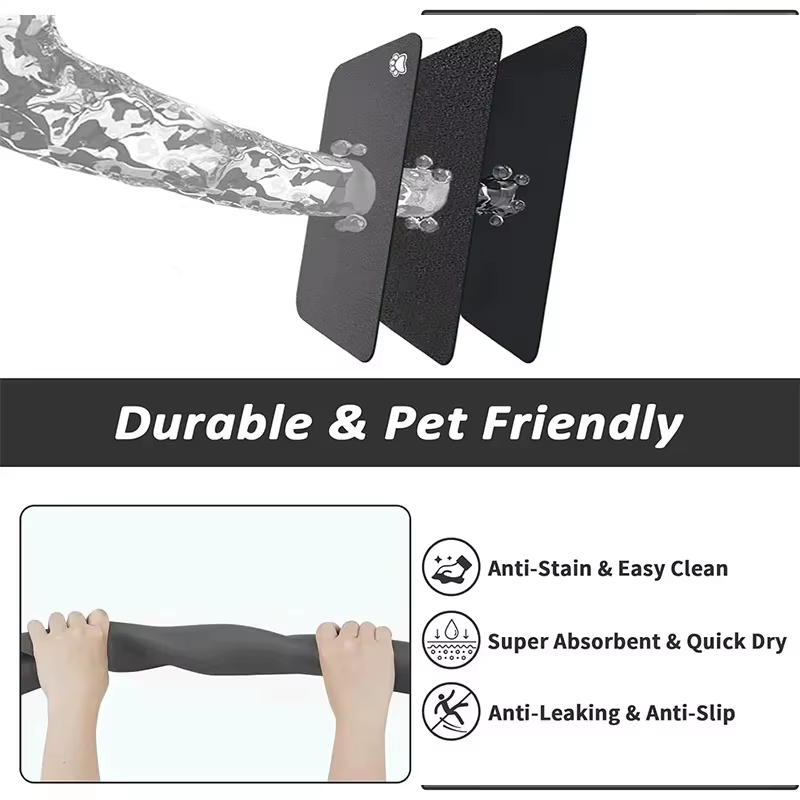 Tapis de Gamelle Absorbant et Antidérapant
