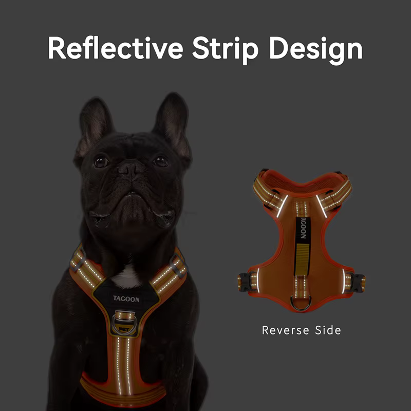 Harnais Chien Anti-Traction Réfléchissant avec Poignée