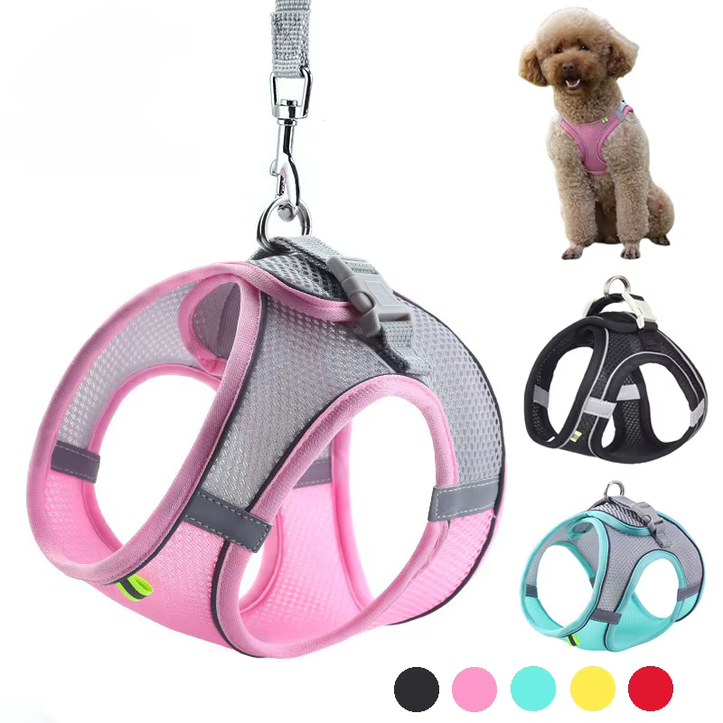 Harnais pour Chien Réglable avec Laisse – Gilet Confortable et Respirant