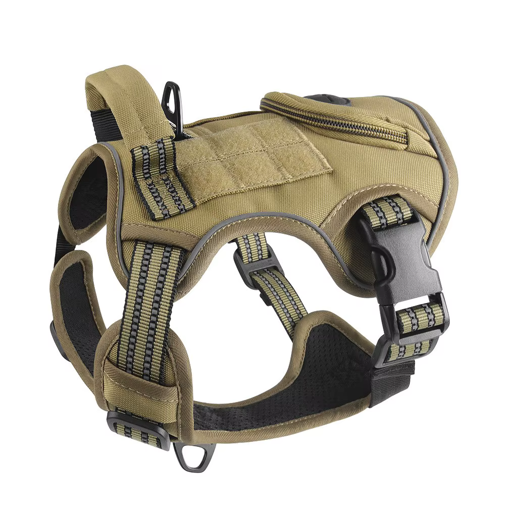 Harnais Tactique Robuste pour Chien | Réfléchissant, Ajustable et Confortable