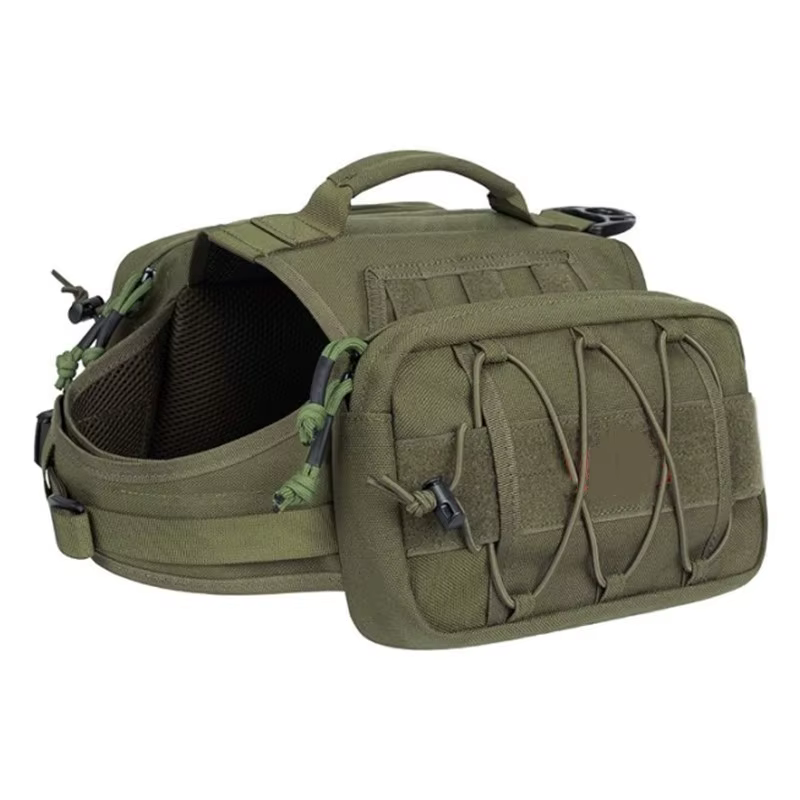 Harnais gilet tactique pour chien avec poches latérales